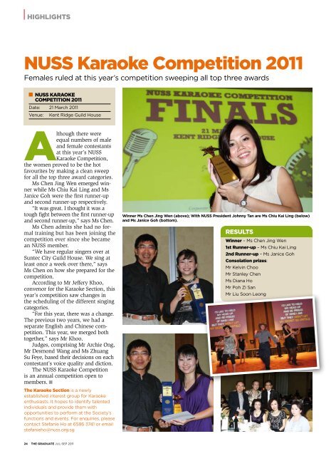 NUss Distinguished & outstanding Member Awards