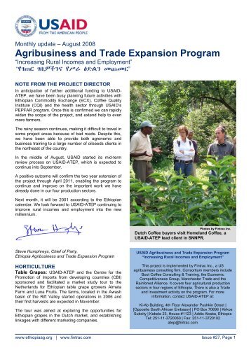 Agribusiness and Trade Expansion Program - Fintrac Inc.