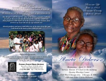 Almeta Dickerson - Canon Funeral Services