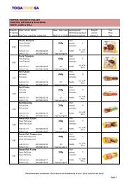 TORTEN, KUCHEN & ROLLEN TOURTES ... - TOGA FOOD SA