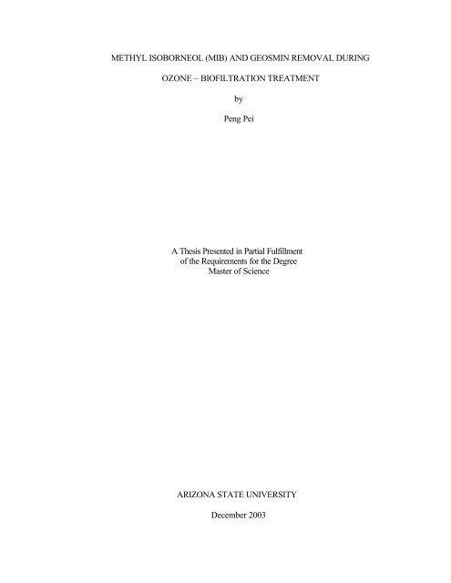 M.S. THESIS - Peng Pei - Arizona State University