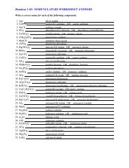 Handout 1-02: NOMENCLATURE WORKSHEET ANSWERS