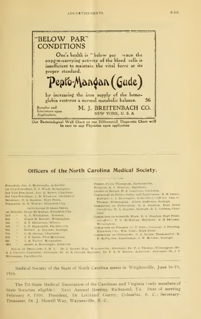 Vol. 60, 1909 - University of North Carolina at Chapel Hill