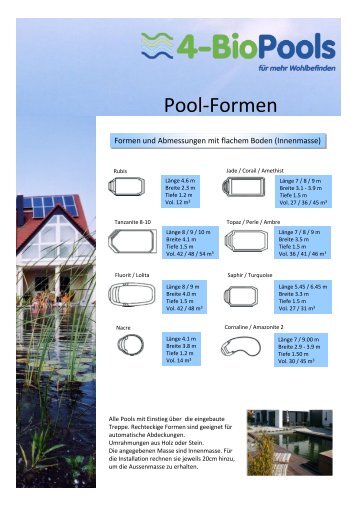 Pool-Formen - 4-biopools