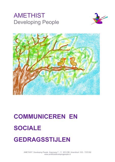 Brochure Communiceren en Sociale Gedragsstijlen - AMETHIST ...