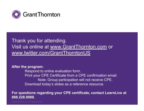 Slide Deck - March 30 FINAL3.pptx - Grant Thornton LLP