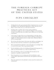 A Checklist for the Foreign Corrupt Practices Act - Association of ...
