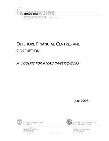 OFFSHORE FINANCIAL CENTRES AND CORRUPTION - KNAB