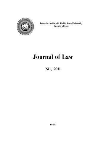 law journal-ENG-I-2011.pdf - Faculty Of Law - TSU