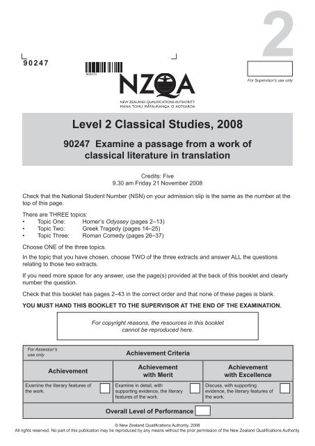 Exam - NZQA