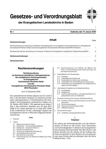 Gesetzes- und Verordnungsblatt - Evangelische Landeskirche in ...