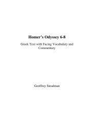 Greek Text with Facing Vocabulary and Commentary