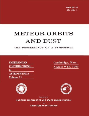METEOR ORBITS AND DUST - Smithsonian Institution Libraries
