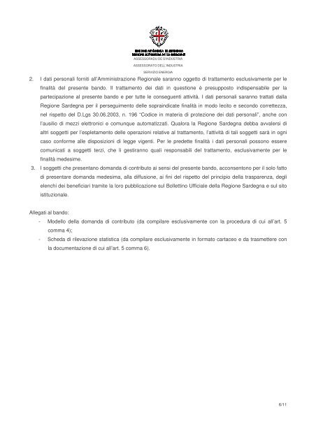 Bando fotovoltaico - Regione Autonoma della Sardegna