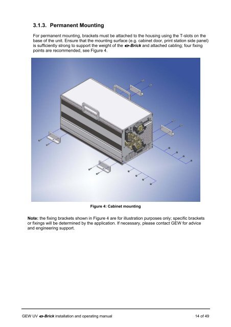 e-brick installation and user manual - GEW UV System v1.0
