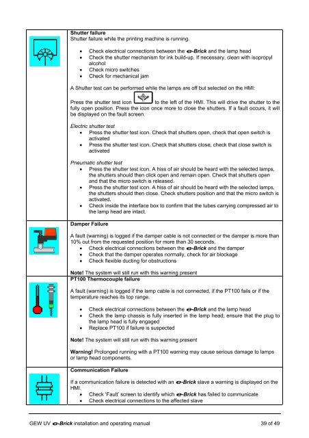 e-brick installation and user manual - GEW UV System v1.0