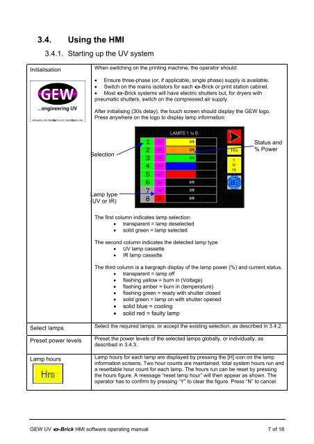 e-brick installation and user manual - GEW UV System v1.0