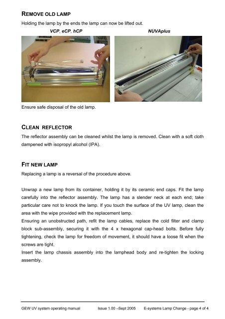 e-brick installation and user manual - GEW UV System v1.0