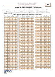 Brickwork Dimension Tables - Ibstock