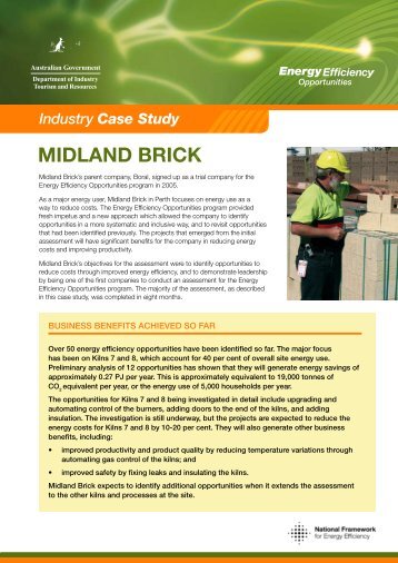 Midland Brick - An Industry Case Study - Department of Resources ...