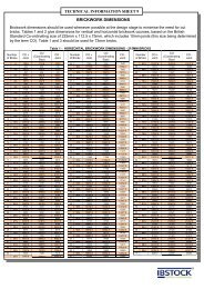 Brickwork Dimension Tables - Ibstock