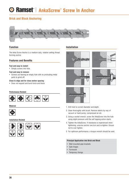 Brick & Block Anchoring - Ramset New Zealand