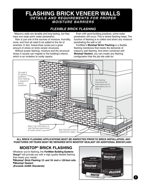 Flashing Brick Veneer Walls Fortifiber