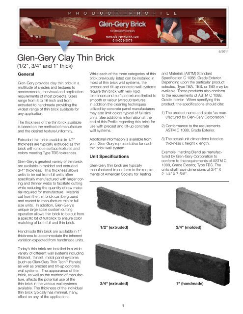 Glen-Gery Clay Thin Brick