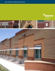 Texas Collection Architectural Brick Guide - Hanson Brick