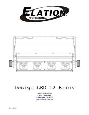 Design LED 12 Brick User Manual - Elation Professional