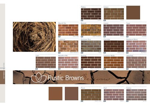 Natural Brick Colour Collections - PGH Bricks + Pavers