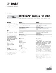 Enviroseal® Double 7 for Brick - Building Systems - BASF.com