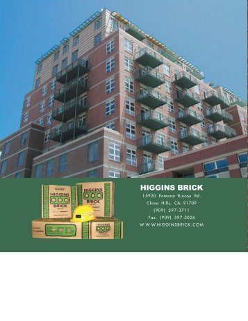 HIGGINS BRICK - Thompson Building Materials