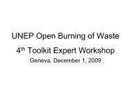 UNEP Open Burning of Waste