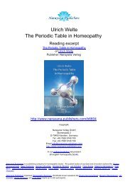 Ulrich Welte The Periodic Table in Homeopathy