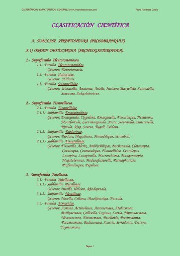 CLASIFICACIÓN CIENTÍFICA - Rincon De Las Ciencias