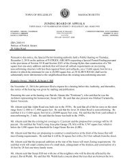 PETITIONS BY ADDRESS - Town of Wellesley