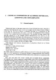 Chemical Composition of Alcoholic Beverages, Additives and