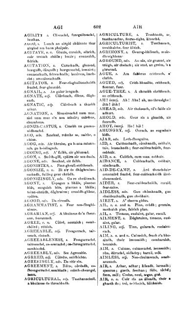 A dictionary of the Gaelic language, in two parts, I. Gaelic and ...