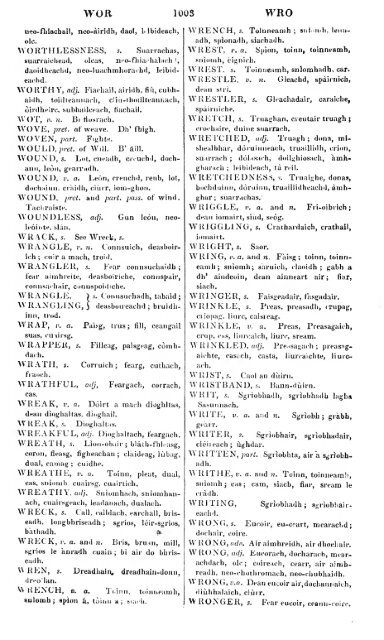 A dictionary of the Gaelic language, in two parts, I. Gaelic and ...