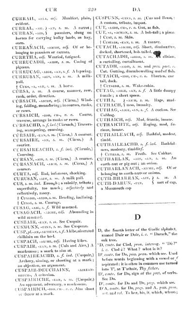 A dictionary of the Gaelic language, in two parts, I. Gaelic and ...