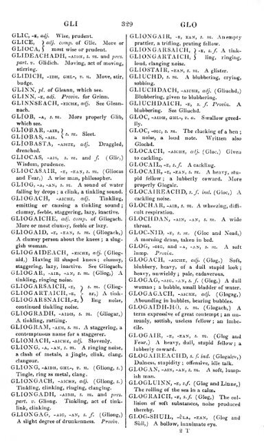 A dictionary of the Gaelic language, in two parts, I. Gaelic and ...