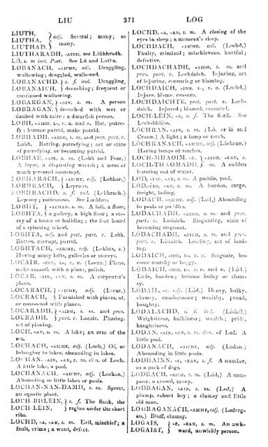 A dictionary of the Gaelic language, in two parts, I. Gaelic and ...