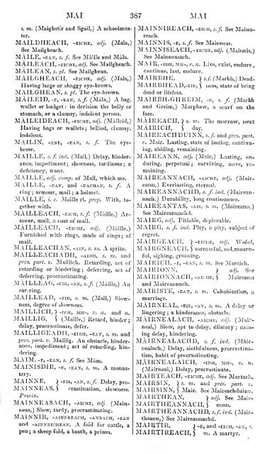 A dictionary of the Gaelic language, in two parts, I. Gaelic and ...