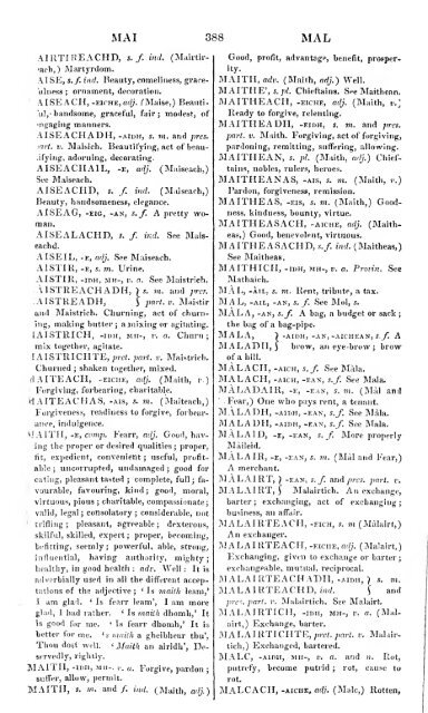 A dictionary of the Gaelic language, in two parts, I. Gaelic and ...