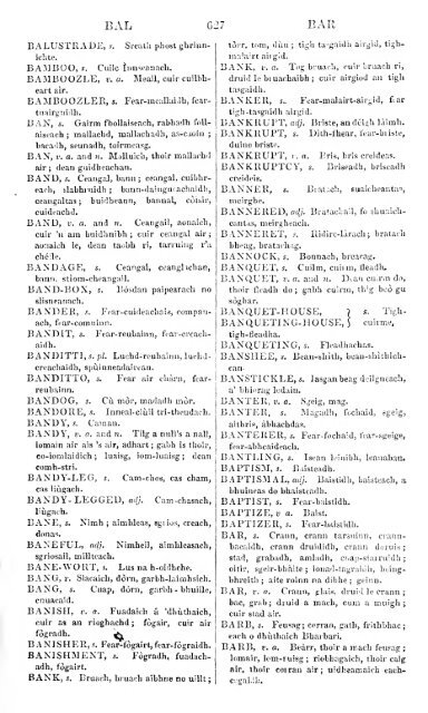 A dictionary of the Gaelic language, in two parts, I. Gaelic and ...