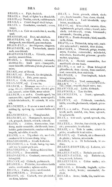 A dictionary of the Gaelic language, in two parts, I. Gaelic and ...