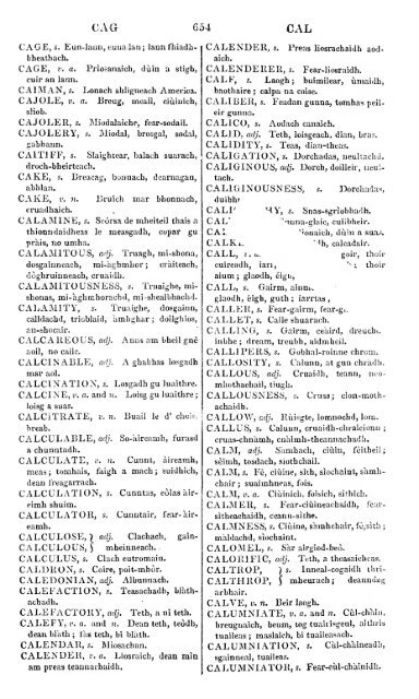 A dictionary of the Gaelic language, in two parts, I. Gaelic and ...