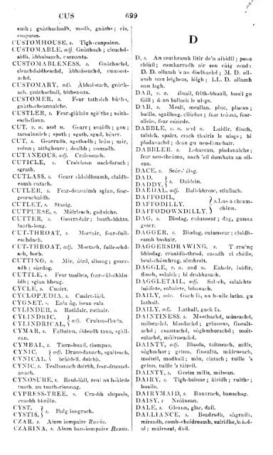 A dictionary of the Gaelic language, in two parts, I. Gaelic and ...