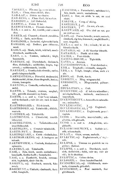 A dictionary of the Gaelic language, in two parts, I. Gaelic and ...